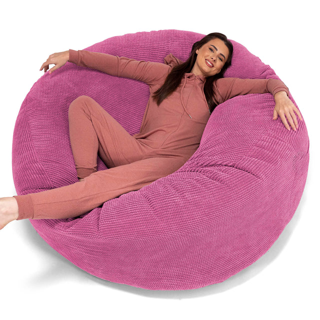 Jätte Saccosäck XXL 'Mega Mammut' - Pom-pom Rosa 01