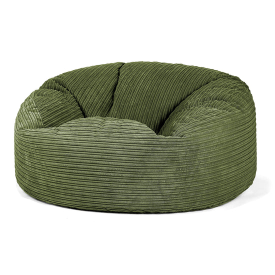 Jätte Saccosäck Soffa 'Mammut' - Klassisk Manchestertyg Skogsgrön 01