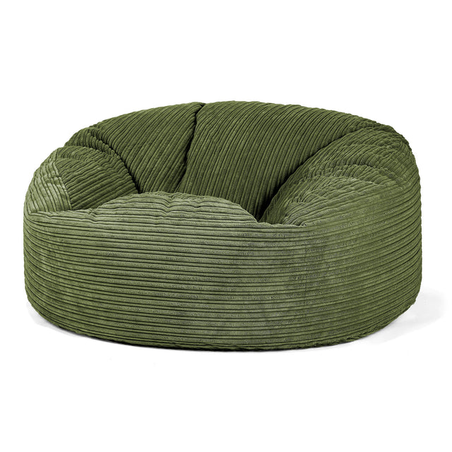 Jätte Saccosäck Soffa 'Mammut' - Klassisk Manchestertyg Skogsgrön 01