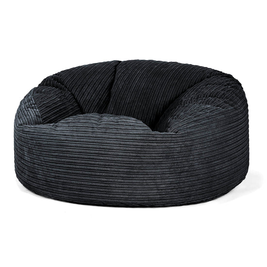 Jätte Saccosäck Soffa 'Mammut' - Klassisk Manchestertyg Svart 01