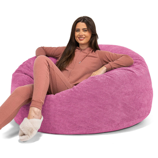 Jätte Saccosäck Soffa 'Mammut' - Pom-pom Rosa 01
