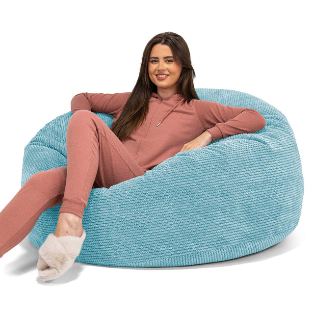 Jätte Saccosäck Soffa 'Mammut' - Pom-pom Turkos 01