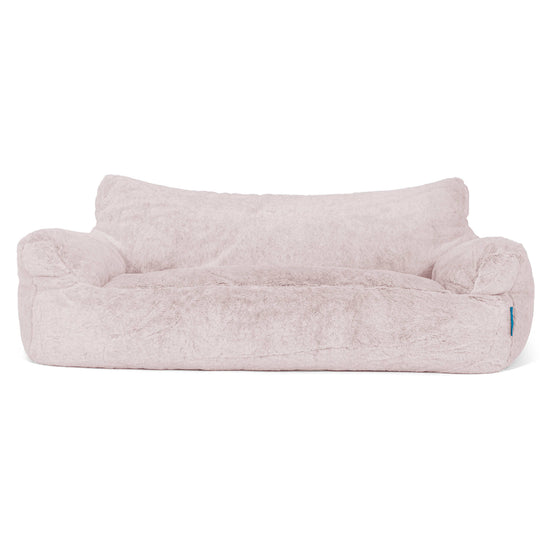 Josephine Saccosäckssoffa för Barn 1-5 år - Fuskkaninpäls Gammelrosa 01