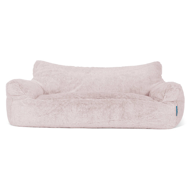 Josephine Saccosäckssoffa för Barn 1-5 år - Fuskkaninpäls Gammelrosa 01