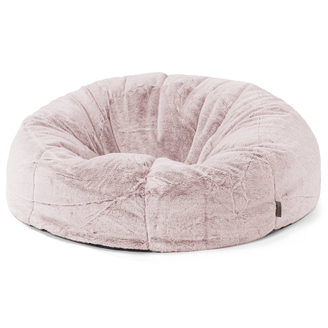 Klassisk Saccosäck Soffa - Fuskkaninpäls Gammelrosa 01