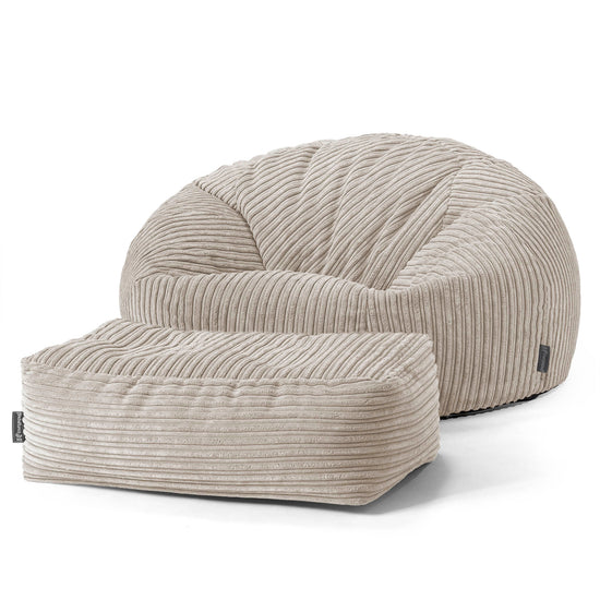 Klassisk Saccosäck Soffa - Klassisk Manchestertyg Minkbrun 02