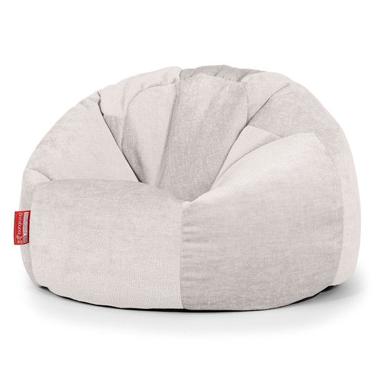 Klassisk Sittsäck Stol - Chenille Gräddvit 01