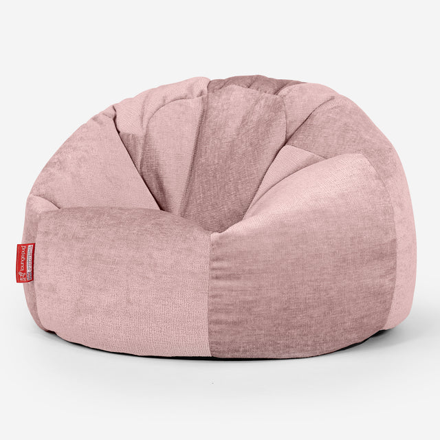 Klassisk Sittsäck Stol - Chenille Rosa 01