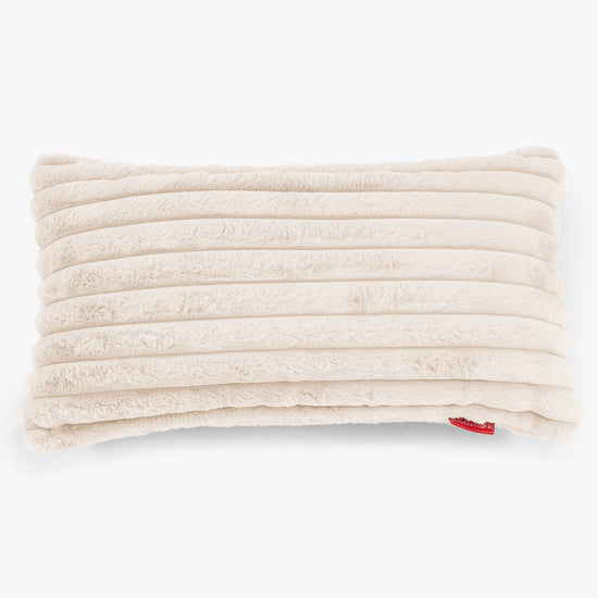 Jätte Kuddfodral 40 x 80cm - Ultraplyschmanchestertyg Gräddvit 01