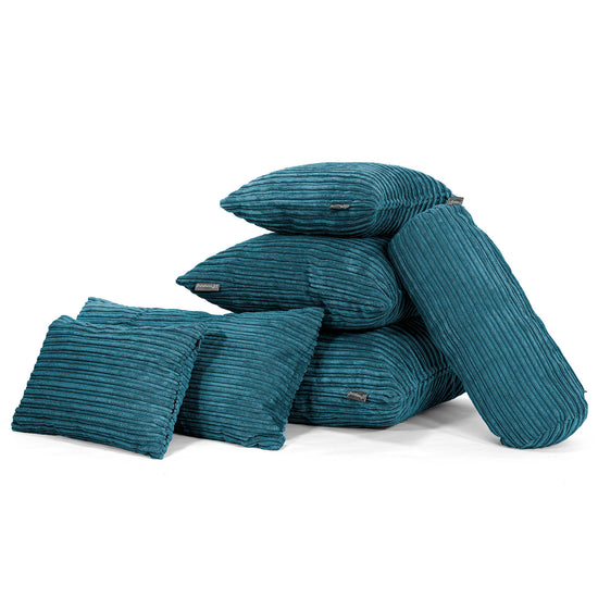 Kudde 47 x 47cm - Klassisk Manchestertyg Teal 04