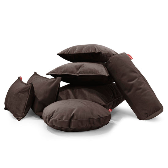 Kudde 47 x 47cm - Sammet Espresso 04