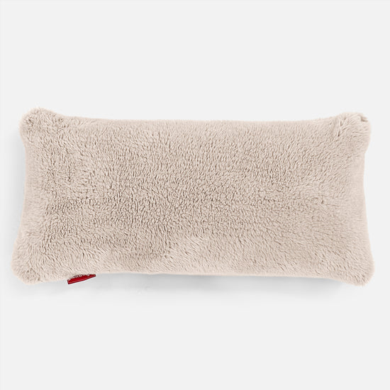 Jätte Kudde C50-L 40 x 80cm, CloudSac Memoryskum - Teddy-fuskpäls Minkbrun 01