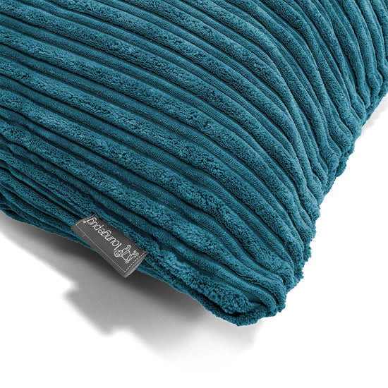 Kudde Rund 50cm - Klassisk Manchestertyg Teal 02
