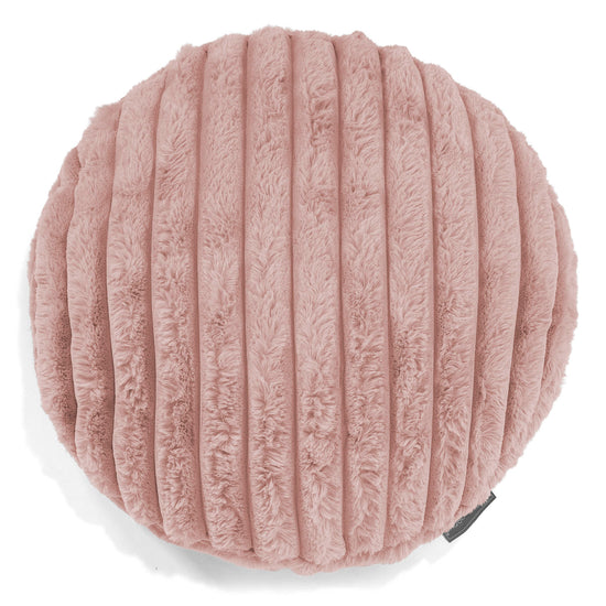 Kuddfodral Rund 50cm - Ultraplyschmanchestertyg Gammelrosa 01