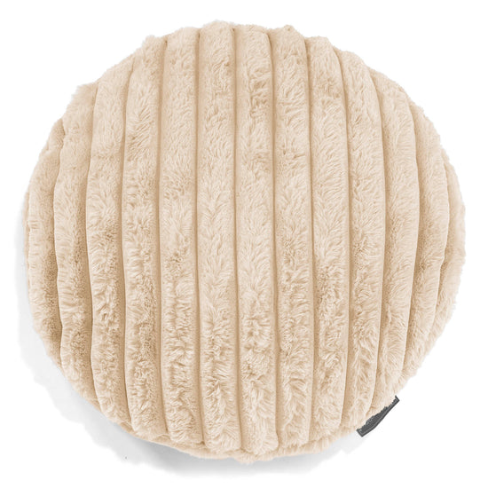Kuddfodral Rund 50cm - Ultraplyschmanchestertyg Gräddvit 01