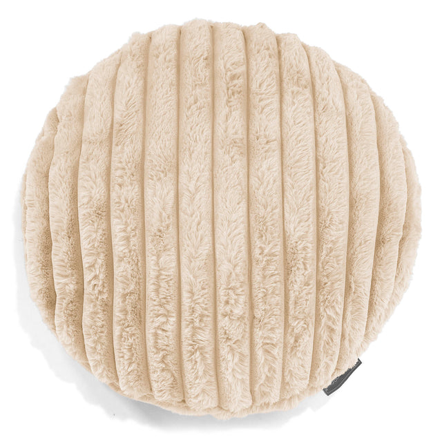 Kuddfodral Rund 50cm - Ultraplyschmanchestertyg Gräddvit 01