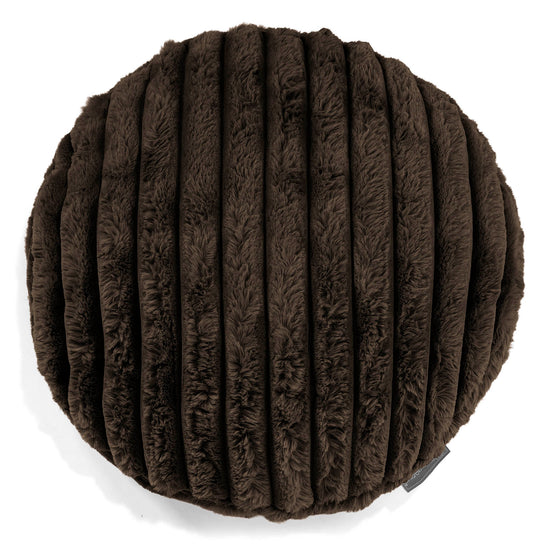 Kuddfodral Rund 50cm - Ultraplyschmanchestertyg Sable 01