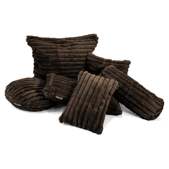 Kuddfodral Rund 50cm - Ultraplyschmanchestertyg Sable 02