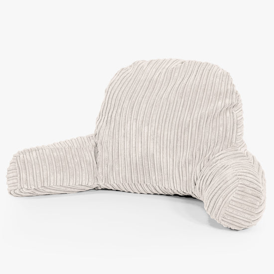 Läskudde med Högt Ryggstöd - Klassisk Manchestertyg Gräddvit 01