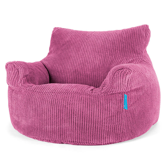 Barnfåtölj Saccosäck 3-8 år - Pom-pom Rosa 01