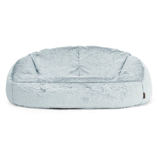 Saccosäck Soffa Bubble - Fuskkaninpäls Gammelblå 01
