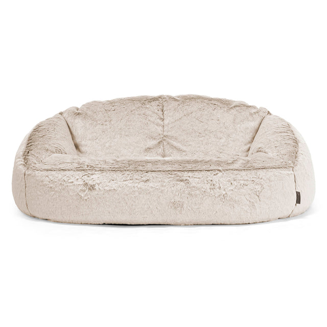 Saccosäck Soffa Bubble - Fuskkaninpäls Gyllenbrun 01