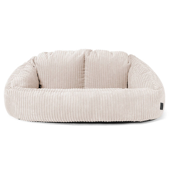 Saccosäck Soffa Bubble - Klassisk Manchestertyg Elfenbensvit 01