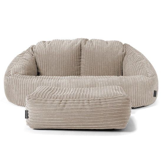 Saccosäck Soffa Bubble - Klassisk Manchestertyg Minkbrun 02