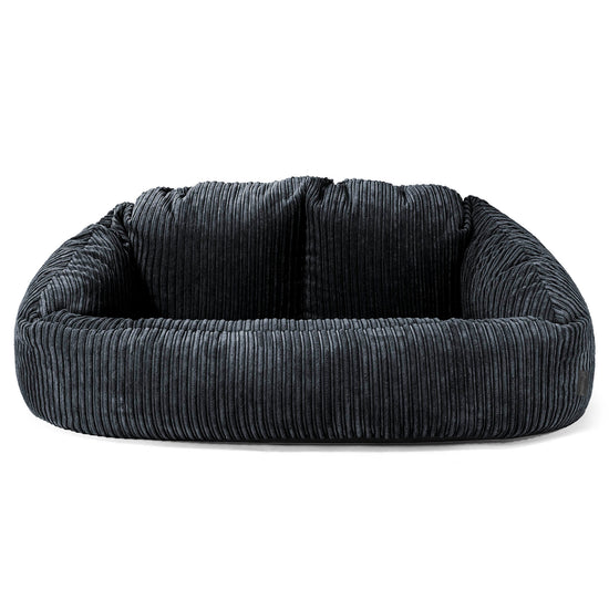 Saccosäck Soffa Bubble - Klassisk Manchestertyg Svart 01