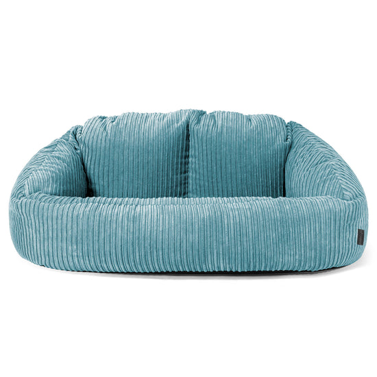 Saccosäck Soffa Bubble - Klassisk Manchestertyg Turkos 01