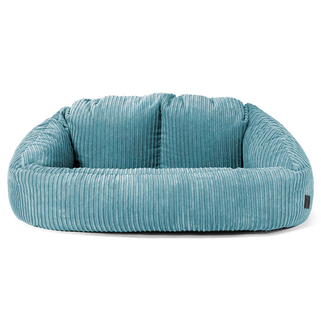 Saccosäck Soffa Bubble - Klassisk Manchestertyg Turkos 01
