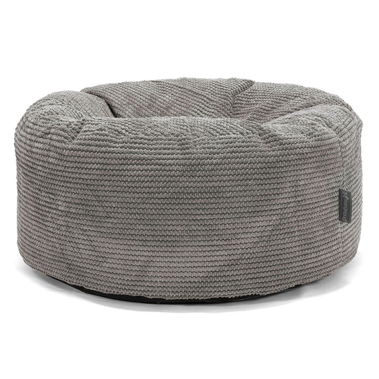 Sittpuff Rund - Pom-pom Mörkgrå 01