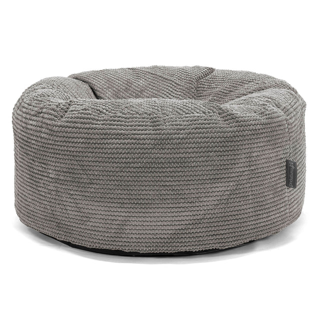 Sittpuff Rund - Pom-pom Mörkgrå 01
