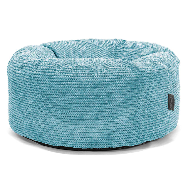 Sittpuff Rund - Pom-pom Turkos 01