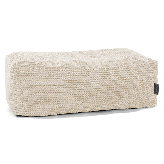 Fotpall Sittpuff Stor - Pom-pom Elfenbensvit 01