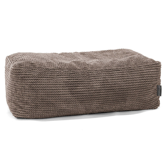 Fotpall Sittpuff Stor - Pom-pom Chokladbrun 01