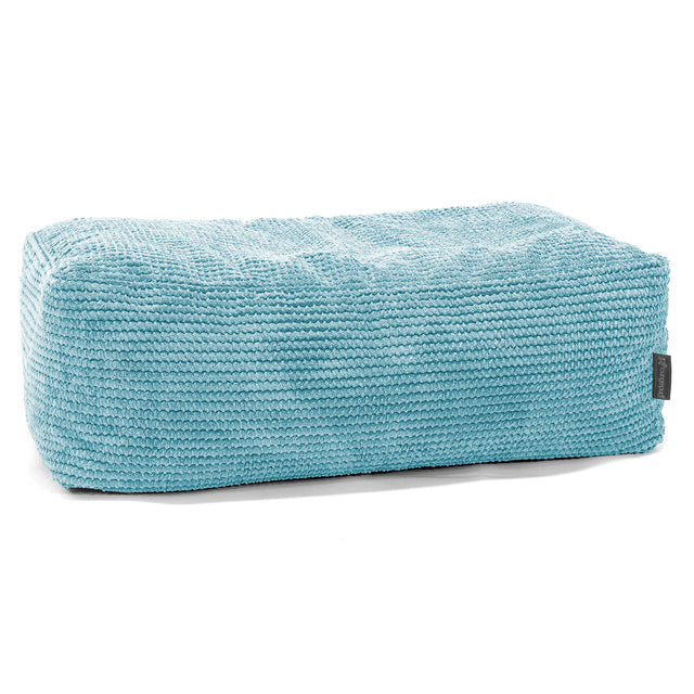 Fotpall Sittpuff Stor - Pom-pom Turkos 01
