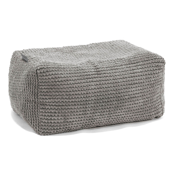 Fotpall Sittpuff - Pom-pom Mörkgrå 01
