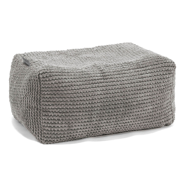 Fotpall Sittpuff - Pom-pom Mörkgrå 01