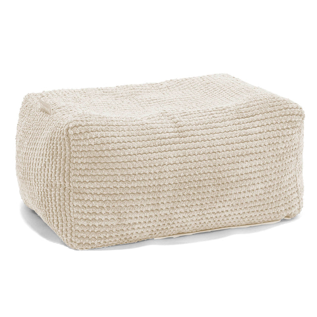 Fotpall Sittpuff - Pom-pom Elfenbensvit 01