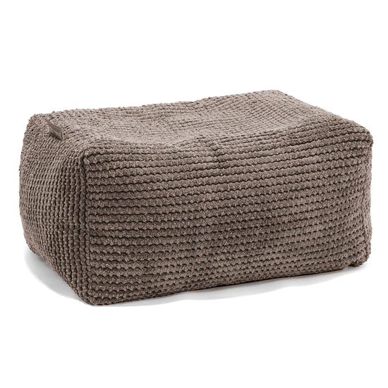 Fotpall Sittpuff - Pom-pom Chokladbrun 01