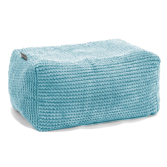 Fotpall Sittpuff - Pom-pom Turkos 01