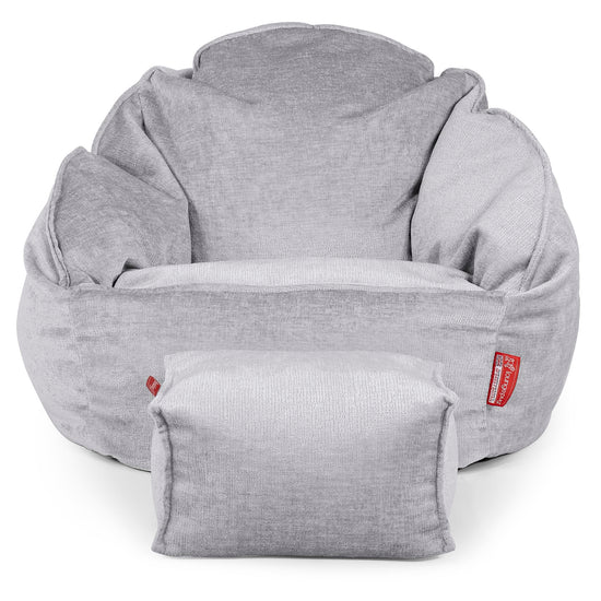Saccosäck Bubble - Chenille Grå 02
