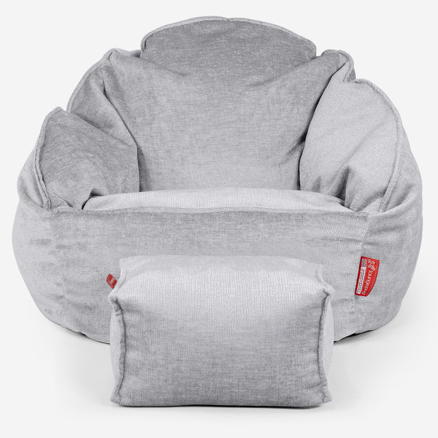 Saccosäck Bubble - Chenille Grå 02