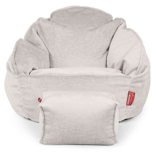 Saccosäck Bubble - Chenille Gräddvit 02