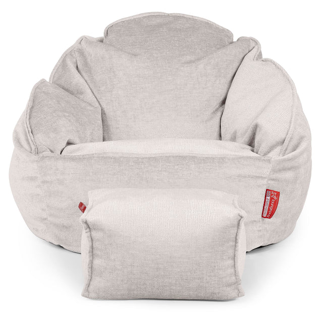 Saccosäck Bubble - Chenille Gräddvit 02