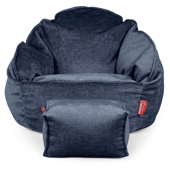 Saccosäck Bubble - Chenille Marinblå 02
