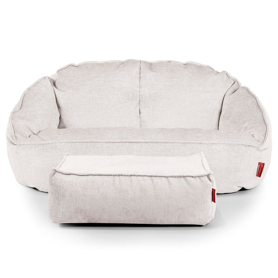 Saccosäck Soffa Bubble - Chenille Gräddvit 02