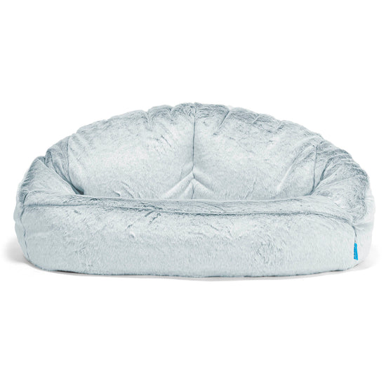 Bubble Barnsoffa Saccosäck 2-6 år - Fuskkaninpäls Gammelblå 01