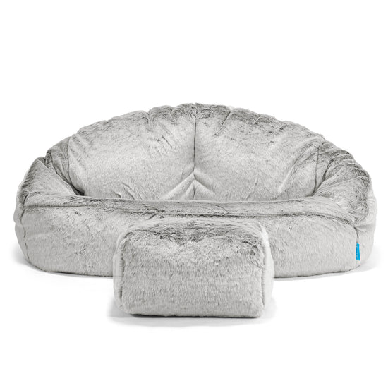 Bubble Barnsoffa Saccosäck 2-6 år - Fuskkaninpäls Ljusgrå 02